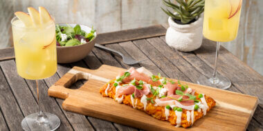 Pea and Prosciutto Pizza Plank