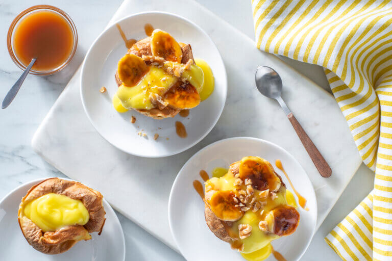Bananas Foster Yorkshire Pudding Cups