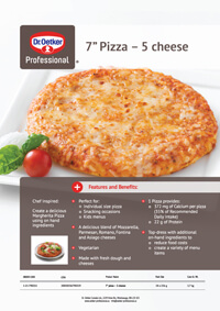 7 inch Pizza – 5 Cheese