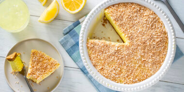 Tarte à la mousse au citron et à la noix de coco