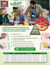 Desserts Wellcare - Prix d'IDDSI 2023