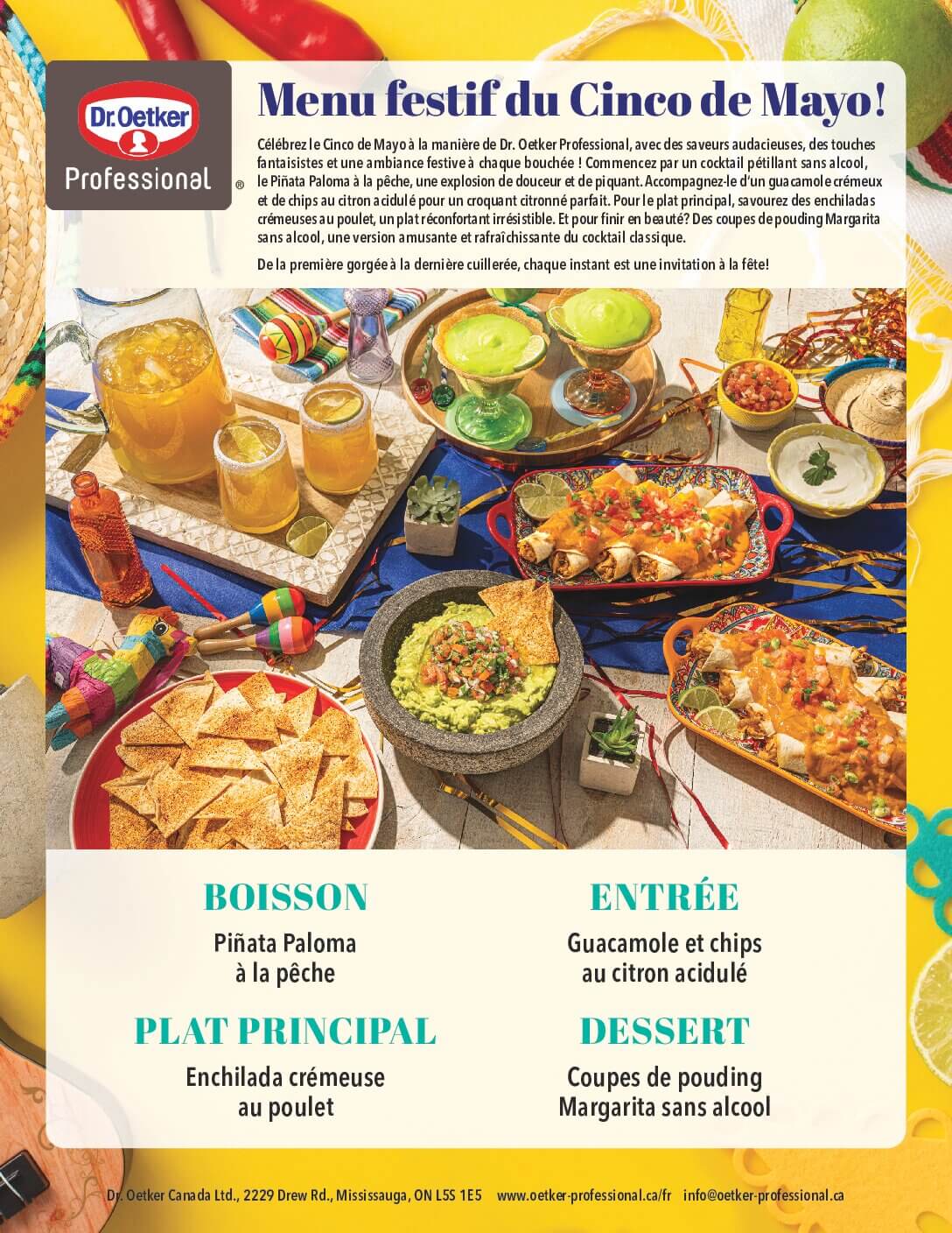 Menu Cinco de Mayo