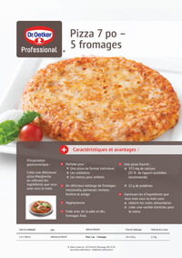 Pizza 7 po – 5 fromages